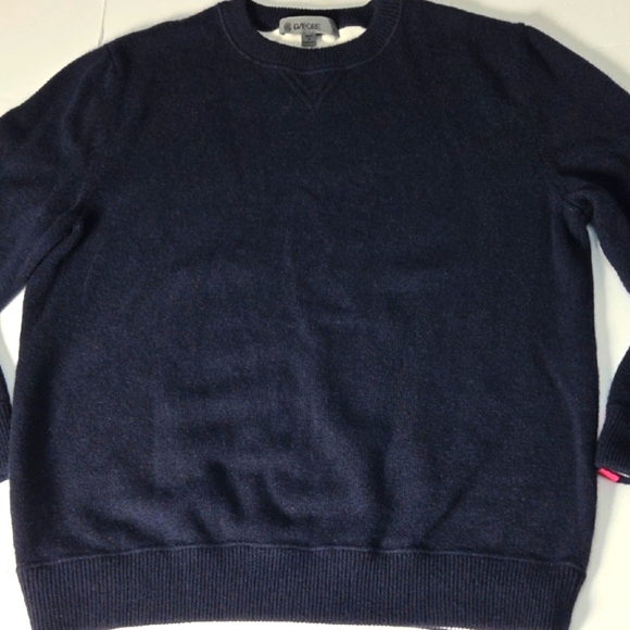 G/Fore Men's Dark Blue 100% Cashmere Crewneck Sweater